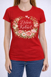 Koszulka damska „Dzień Kobiet” – kwiatowy motyw - obrazek 2