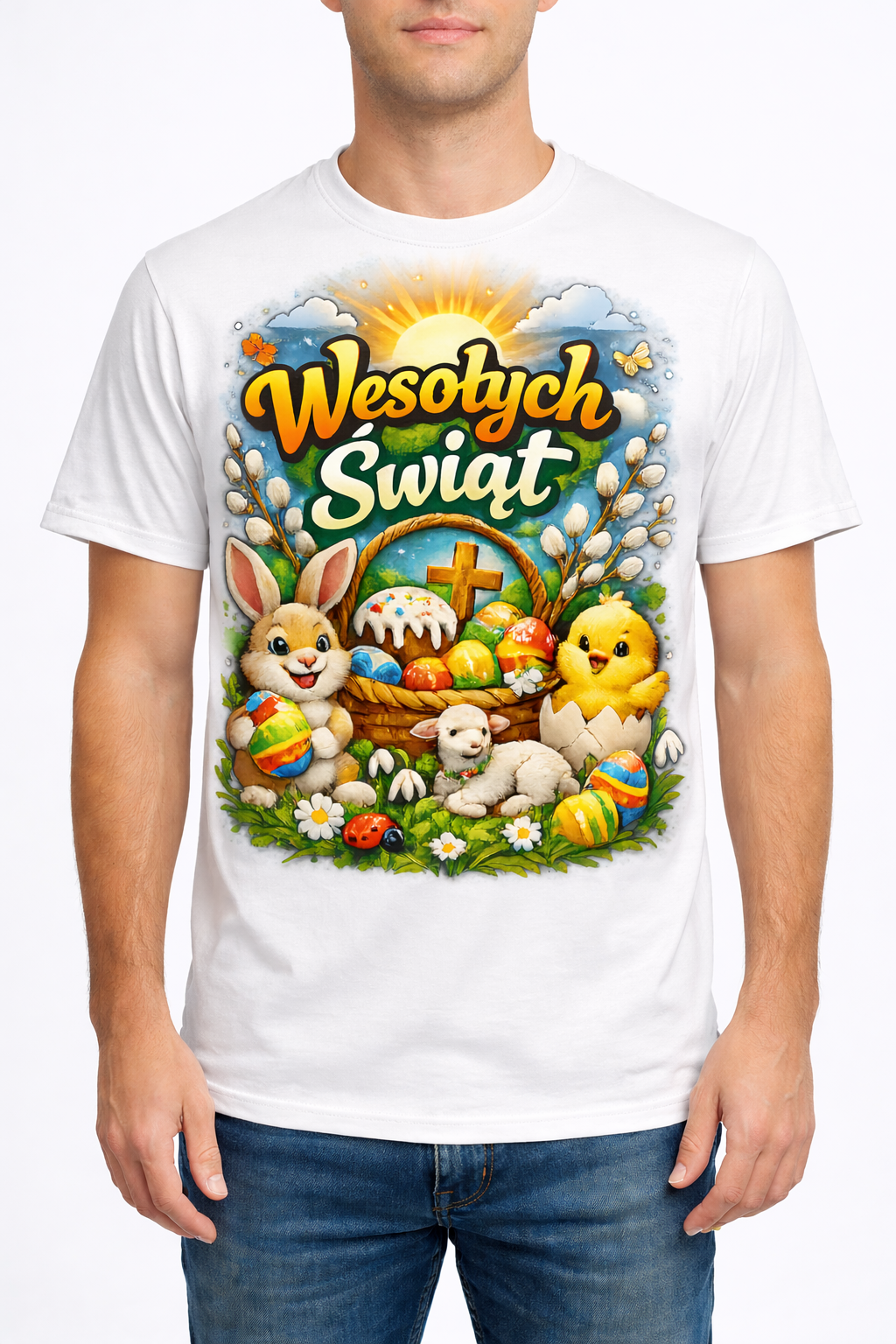 ChatGPT Image 22 sty 2026, 20_51_37 Koszulka Wielkanocna „Wesołych Świąt” - obrazek 1