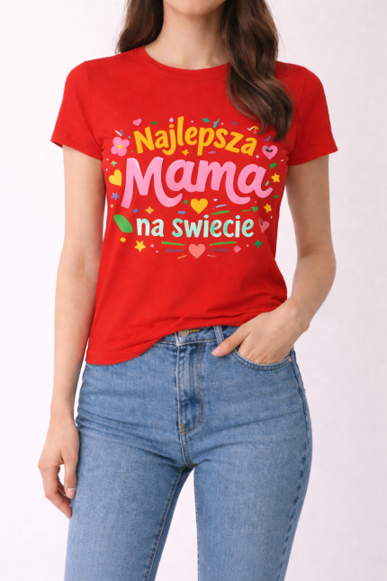 Koszulka damska „Najlepsza Mama na świecie”