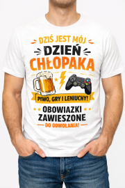 Koszulka męska ,, Dziś jest mój Dzień Chłopaka'' - obrazek 2