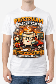 Koszulka Męska „Przetrwam każdą lekcję” - obrazek 2