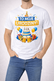 Koszulka Męska Urodzinowa „To moje urodziny!”