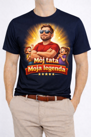 Koszulka Męska „Mój tata Moja legenda” Prezent dla Taty - obrazek 2