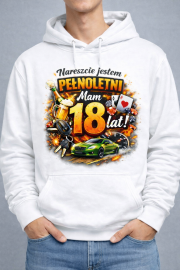 Bluza z kapturem „Nareszcie Jestem Pełnoletni” - obrazek 2