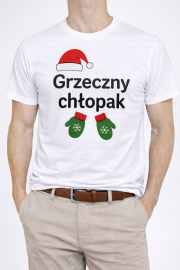Koszulka Męska Świąteczna „Grzeczny chłopak”