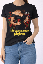 Koszulka damska „Niebezpiecznie piękna” - obrazek 2