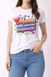 Koszulka damska „Mama – moja wieczna inspiracja” - obrazek 2
