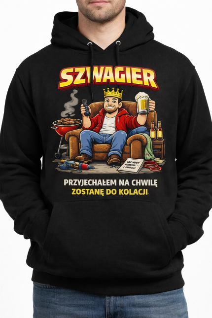 Bluza z kapturem „Przyjechałem na chwilę”