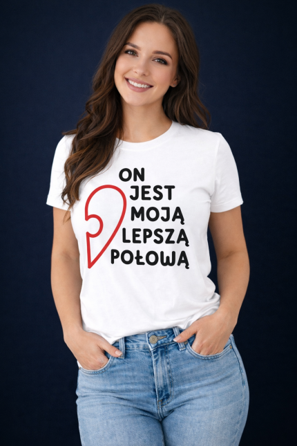 Koszulka damska „On jest moją lepszą połową”