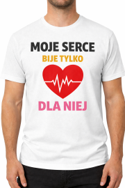 Koszulka męska „MOJE ♥️BIJE TYLKO DLA NIEJ” - obrazek 2