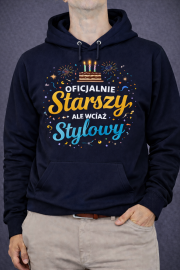 Bluza z Kapturem „Oficjalnie Starszy, Ale Wciąż Stylowy”