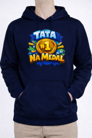 Bluza z kapturem „Tata #1 na medal” – prezent dla taty - obrazek 2