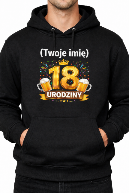 Bluza „18 Urodziny” z imieniem – Motyw Piwny
