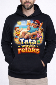 Bluza z kapturem Dla Taty „Tata w trybie relaks” - obrazek 2