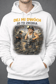 Bluza z Kapturem „Dej Mi Dwóch Jo To Zrobia” - obrazek 2