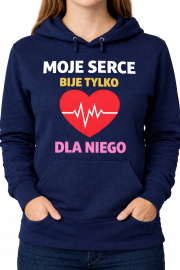 Bluza z kapturem „Moje Serce Bije Tylko dla Niego” - obrazek 2