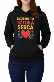 Bluza z kapturem „Uczenie to sztuka serca” - obrazek 2