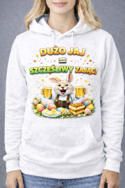 Bluza z kapturem „Dużo jaj = szczęśliwy zając!” - obrazek 2