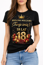 Personalizowana Koszulka „Królowa Wieczoru” 18 Lat