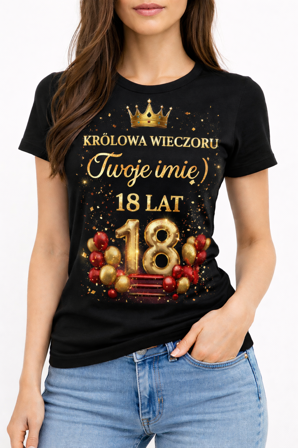 5376467C-E01B-467B-BFBA-7456EBECA082 Personalizowana Koszulka „Królowa Wieczoru” 18 Lat - obrazek 1