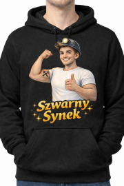 Bluza z kapturem męska „Szwarny Synek” - obrazek 2