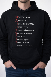 Bluza z kapturem „NAUCZYCIEL” – charakter w słowie - obrazek 3