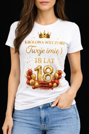 Personalizowana Koszulka „Królowa Wieczoru” 18 Lat - obrazek 2