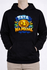 Bluza z kapturem „Tata #1 na medal” – prezent dla taty - obrazek 3