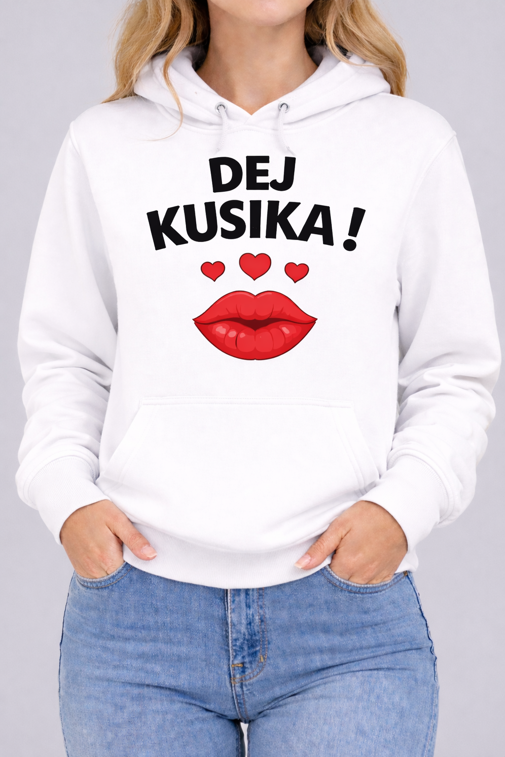 6BDF2DE0-5D6D-4970-8A2F-2D9029A2B5FE Bluza z Kapturem „DEJ KUSIKA!” - obrazek 1