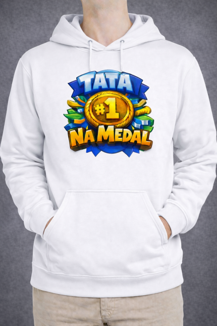 Bluza z kapturem „Tata #1 na medal” – prezent dla taty