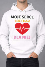 Bluza z kapturem „Moje Serce Bije Tylko dla Niej” - obrazek 3