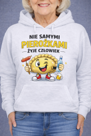 Bluza damska „Nie samymi pierożkami żyje człowiek” - obrazek 2