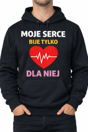 Bluza z kapturem „Moje Serce Bije Tylko dla Niej” - obrazek 2