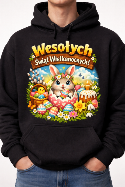 Bluza z kapturem „Wesołych Świąt Wielkanocnych!”