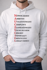 Bluza z kapturem „NAUCZYCIEL” – charakter w słowie - obrazek 2