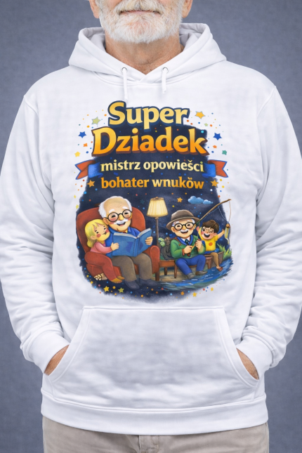 Bluza z kapturem „mistrz opowieści, bohater wnuków”