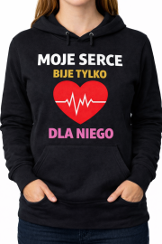 Bluza z kapturem „Moje Serce Bije Tylko dla Niego” - obrazek 3