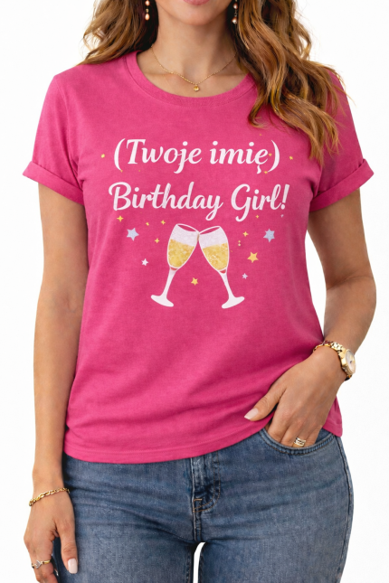 Koszulka „(Twoje imię) Birthday Girl!”