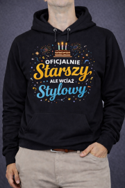 Bluza z Kapturem „Oficjalnie Starszy, Ale Wciąż Stylowy” - obrazek 3