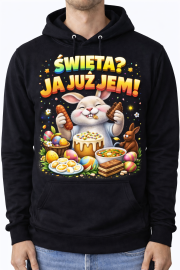 Bluza z kapturem Wielkanoc „Święta? Ja już jem!” - obrazek 2