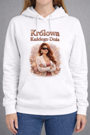 Bluza damska z kapturem „Królowa Każdego Dnia”