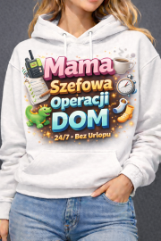 Bluza z kapturem „Mama Szefowa Operacji” - obrazek 3