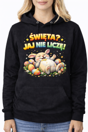Bluza z kapturem Wielkanoc „Święta? Jaj nie liczę!” - obrazek 2