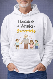 Bluza z kapturem „Dziadek + Wnuki = Szczęście” - obrazek 2