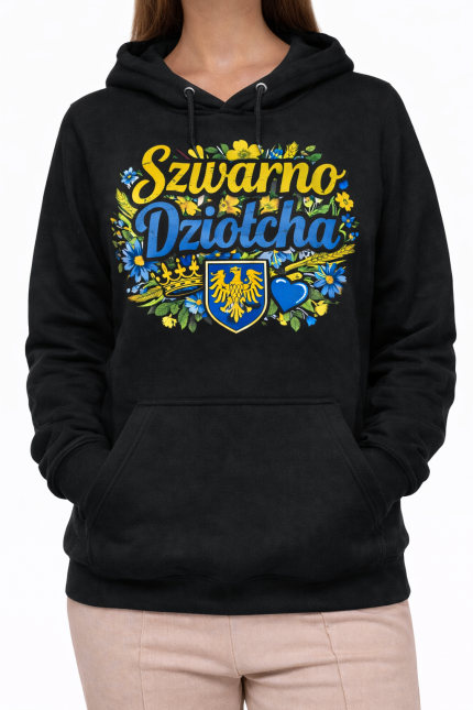Bluza damska z kapturem „Szwarno Dziołcha”