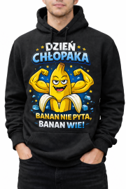 Bluza z kapturem „Banan Nie Pyta, Banan Wie!” - obrazek 2